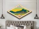 Saguaro National Park Travel Poster Art Canvas Texture Print, Travel Decor Art, Midcentury Modern Retro Decor Arizona Travel Art