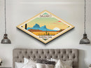 Retro Saguaro National Park Adventure Poster Artwork Canvas Texture Print, Travel Decor Art, Midcentury Modern Decor Arizona Travel Art