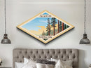 Sequoia National Park Travel Poster Art Canvas Texture Print, Travel Decor Art, Midcentury Modern Retro Decor California Travel Art
