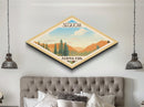 Retro Sequoia National Park Travel Poster Art Canvas Texture Print, Travel Decor Art, Midcentury Modern Decor California Travel Art