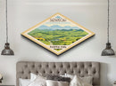 Shenandoah National Park Diamond Shaped Travel Poster Artwork Wall Art Art Print, Canvas Wall Art, Travel Gift, Virginia Travel Art
