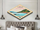 Retro Voyageurs National Park Travel Poster Art Canvas Texture Print, Travel Decor Art, Midcentury Modern Decor Minnesota Travel Art