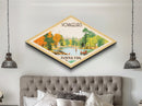 Voyageurs National Park Diamond Shaped Travel Poster Art Canvas Art Print, Canvas Wall Art, Travel Gift, Minnesota Travel Art