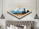 Retro Wrangell-St. Elias National Park Travel Poster Art Canvas Texture Print, Travel Decor Art, Midcentury Modern Decor Alaska Travel Art