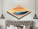 Yellowstone National Park Travel Poster Art Canvas Texture Print, Travel Decor Art, Midcentury Modern Retro Decor Wyoming Travel Art