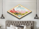 Retro Zion National Park Travel Poster Art Canvas Texture Print, Travel Decor Art, Midcentury Modern Decor Utah Travel Art