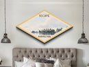 Biscayne National Park Diamond Shaped Travel Poster Canvas Art Print, Canvas Wall Art, Travel Gift, Florida Landscape