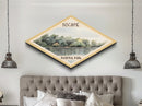 Biscayne National Park Travel Poster Canvas Texture Print, Travel Decor, Midcentury Modern Retro Decor Florida Landscape