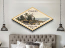 Retro Voyageurs National Park Travel Poster Canvas Texture Print, Travel Decor, Midcentury Modern Decor Minnesota Landscape