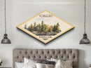 Voyageurs National Park Diamond Shaped Travel Poster Canvas Art Print, Canvas Wall Art, Travel Gift, Minnesota Landscape