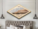 Zion National Park Diamond Shaped Travel Poster Canvas Art Print, Canvas Wall Art, Travel Gift, Utah Landscape
