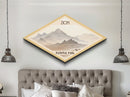 Retro Zion National Park Travel Poster Canvas Texture Print, Travel Decor, Midcentury Modern Decor Utah Landscape