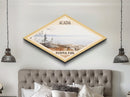 Acadia National Park Diamond Shaped Travel Poster Canvas Art Print, Canvas Wall Art, Travel Gift, Maine Landscape