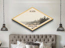 Acadia National Park Diamond Formed Travel Poster Canvas Artwork Print, Canvas Wall Art, Travel Gift, Maine Landscape