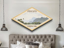 American Samoa National Park Diamond Shaped Travel Poster Canvas Art Print, Canvas Wall Art, Travel Gift, American Samoa Landscape