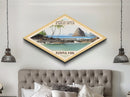 American Samoa National Park Travel Poster Canvas Texture Print, Travel Decor, Midcentury Modern Retro Decor American Samoa Landscape