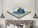 Retro American Samoa National Park Travel Poster Canvas Texture Print, Travel Decor, Midcentury Modern Decor American Samoa Landscape