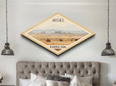 Arches National Park Diamond Shaped Travel Poster Canvas Art Print, Canvas Wall Art, Travel Gift, Utah Landscape