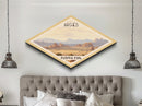 Arches National Park Travel Print Canvas Texture Print, Travel Decor, Midcentury Modern Retro Decor Utah Landscape