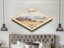 Retro Badlands National Park Adventure Poster Canvas Texture Print, Travel Decor, Midcentury Modern Decor South Dakota Landscape