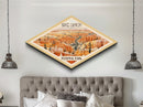 Retro Bryce Canyon National Park Travel Poster Canvas Texture Print, Travel Decor, Midcentury Modern Decor Utah Landscape