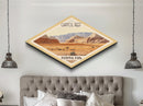 Retro Capitol Reef National Park Travel Poster Canvas Texture Print, Travel Decor, Midcentury Modern Decor Utah Landscape