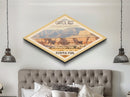 Capitol Reef National Park Diamond Shaped Travel Poster Canvas Art Print, Canvas Wall Art, Travel Gift, Utah Landscape