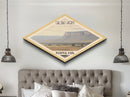 Carlsbad Caverns National Park Diamond Shaped Travel Poster Canvas Art Print, Canvas Wall Art, Travel Gift, California Landscape