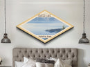 Crater Lake National Park Diamond Shaped Travel Poster Canvas Art Print, Canvas Wall Art, Travel Gift, Oregon Landscape