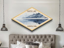 Crater Lake National Park Travel Poster Canvas Texture Print, Travel Decor, Midcentury Modern Retro Decor Oregon Landscape