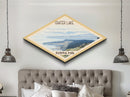 Retro Crater Lake National Park Travel Poster Canvas Texture Print, Travel Decor, Midcentury Modern Decor Oregon Landscape
