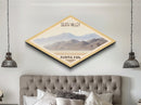 Death Valley National Park Diamond Shaped Travel Poster Canvas Art Print, Canvas Wall Art, Travel Gift, California Landscape