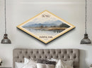 Denali National Park Diamond Shaped Travel Poster Canvas Art Print, Canvas Wall Art, Travel Gift, Alaska Landscape