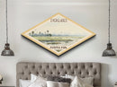 MCM Everglades National Park Diamond Shaped Travel Poster Canvas Art Print, Canvas Wall Art, Travel Gift, Florida Landscape