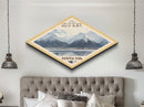 MCM Gates of the Arctic National Park Diamond Shaped Travel Poster Canvas Art Print, Canvas Wall Art, Travel Gift, Alaska Landscape