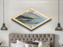 Retro Glacier Bay National Park Travel Poster Wall Art Texture Print, Travel Decor, Midcentury Modern Decor Alaska Landscape