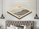 Retro Glacier National Park Travel Poster Canvas Texture Print, Travel Decor, Midcentury Modern Decor Montana Landscape