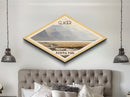 Glacier National Park Diamond Shaped Travel Poster Canvas Art Print, Canvas Wall Art, Travel Gift, Montana Landscape