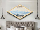 Retro Glacier Bay National Park Travel Poster Canvas Texture Print, Travel Decor, Midcentury Modern Decor Alaska Landscape
