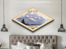 Grand Teton National Park Travel Poster Canvas Texture Print, Travel Decor, Midcentury Modern Retro Decor Wyoming Landscape