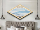 Great Smoky Mountains National Park Diamond Shaped Travel Poster Canvas Art Print, Canvas Wall Art, Travel Gift, North Carolina Landscape