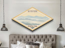 Great Smoky Mountains National Park Travel Poster Canvas Texture Print, Travel Decor, Midcentury Modern Retro Decor Tennessee Landscape
