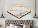 Great Smoky Mountains National Park Diamond Shaped Travel Poster Canvas Art Print, Canvas Wall Art, Travel Gift, Tennessee Landscape