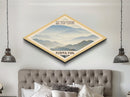 Retro Great Smoky Mountains National Park Travel Poster Wall Artwork Texture Print, Travel Decor, Midcentury Modern Decor North Carolina Landscape