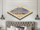 Guadalupe Mountains National Park Diamond Shaped Travel Poster Canvas Art Print, Canvas Wall Art, Travel Gift, Texas Landscape