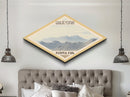 Guadalupe Mountains National Park Diamond Shaped Travel Poster Wall Art Artwork Print, Canvas Wall Art, Travel Gift, Texas Landscape