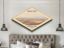 Retro Indiana Dunes National Park Travel Poster Canvas Texture Print, Travel Decor, Midcentury Modern Decor Indiana Landscape