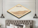 Indiana Dunes National Park Diamond Shaped Travel Poster Canvas Art Print, Canvas Wall Art, Travel Gift, Indiana Landscape