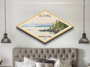 Isle Royale National Park Diamond Shaped Travel Poster Canvas Art Print, Canvas Wall Art, Travel Gift, Michigan Landscape