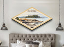Isle Royale National Park Travel Poster Canvas Texture Print, Travel Decor, Midcentury Modern Retro Decor Michigan Landscape